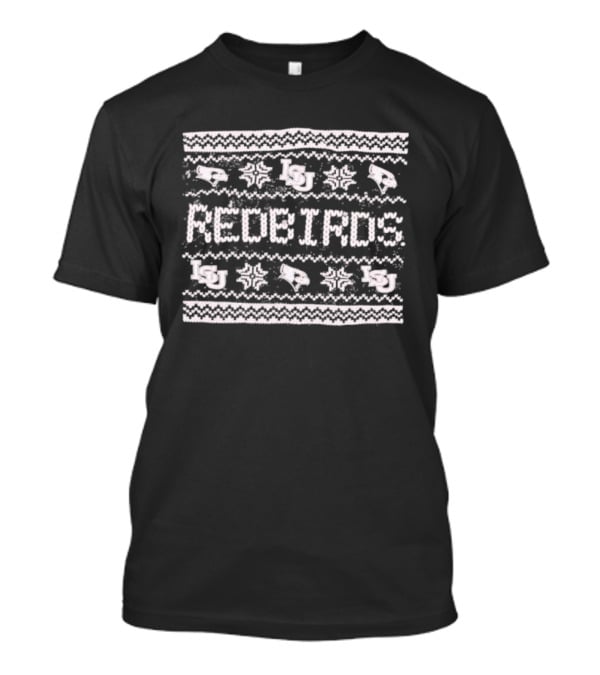 Illinois State University ISU Redbirds Holiday Sweater Pattern T-Shirt