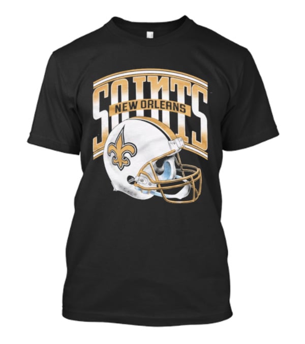 New Orleans Saints Football Helmet Gradient Style T-Shirt