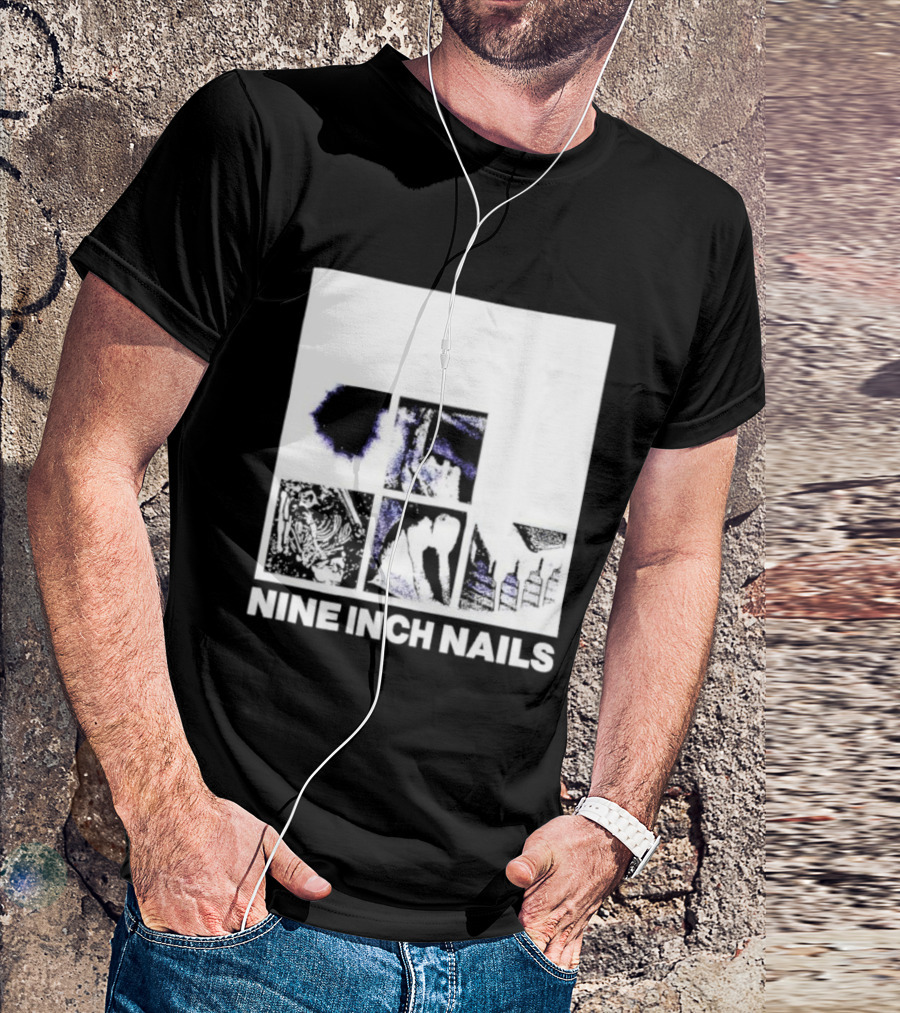 Nine Inch Nails Bad Witch Album Art With Square Panel Imagery T-Shirt