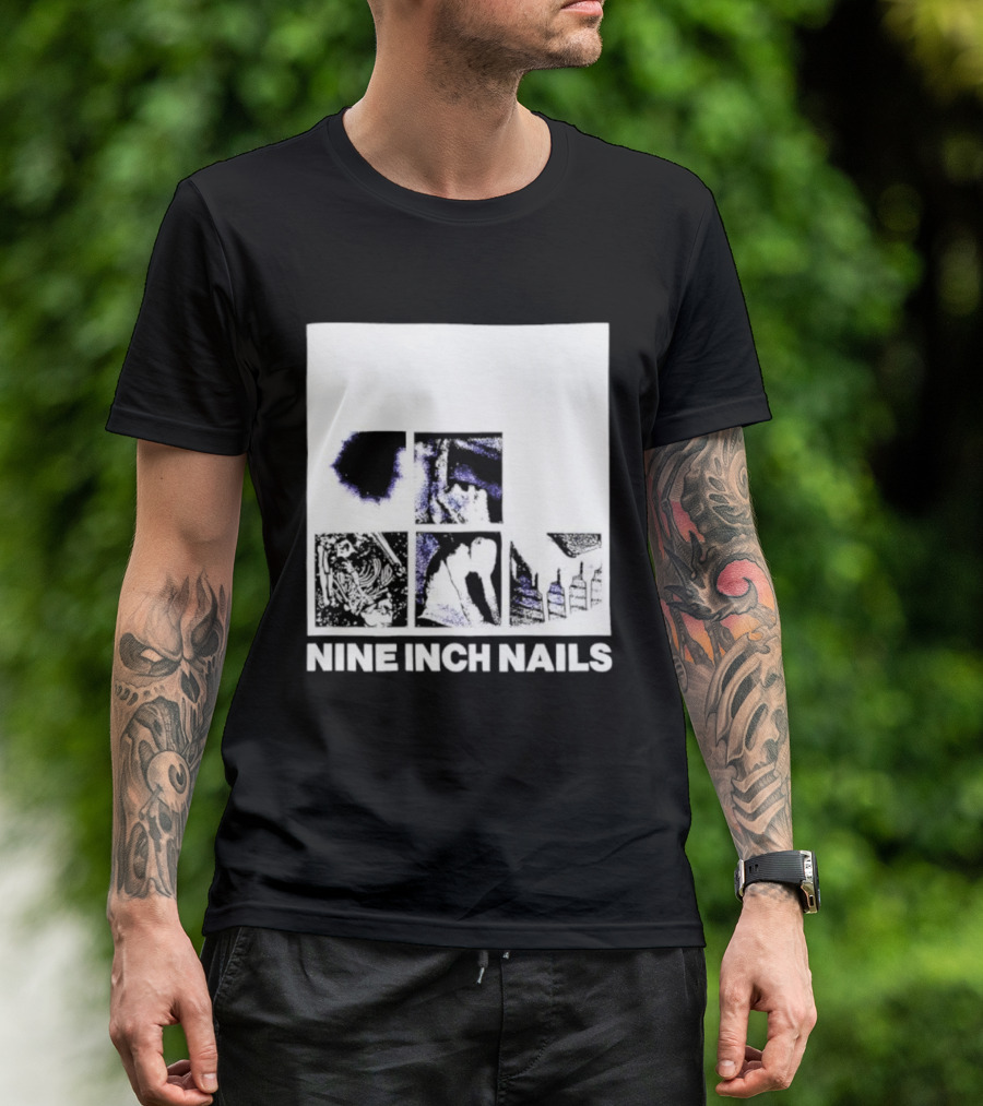 Nine Inch Nails Bad Witch Album Art With Square Panel Imagery T-Shirt