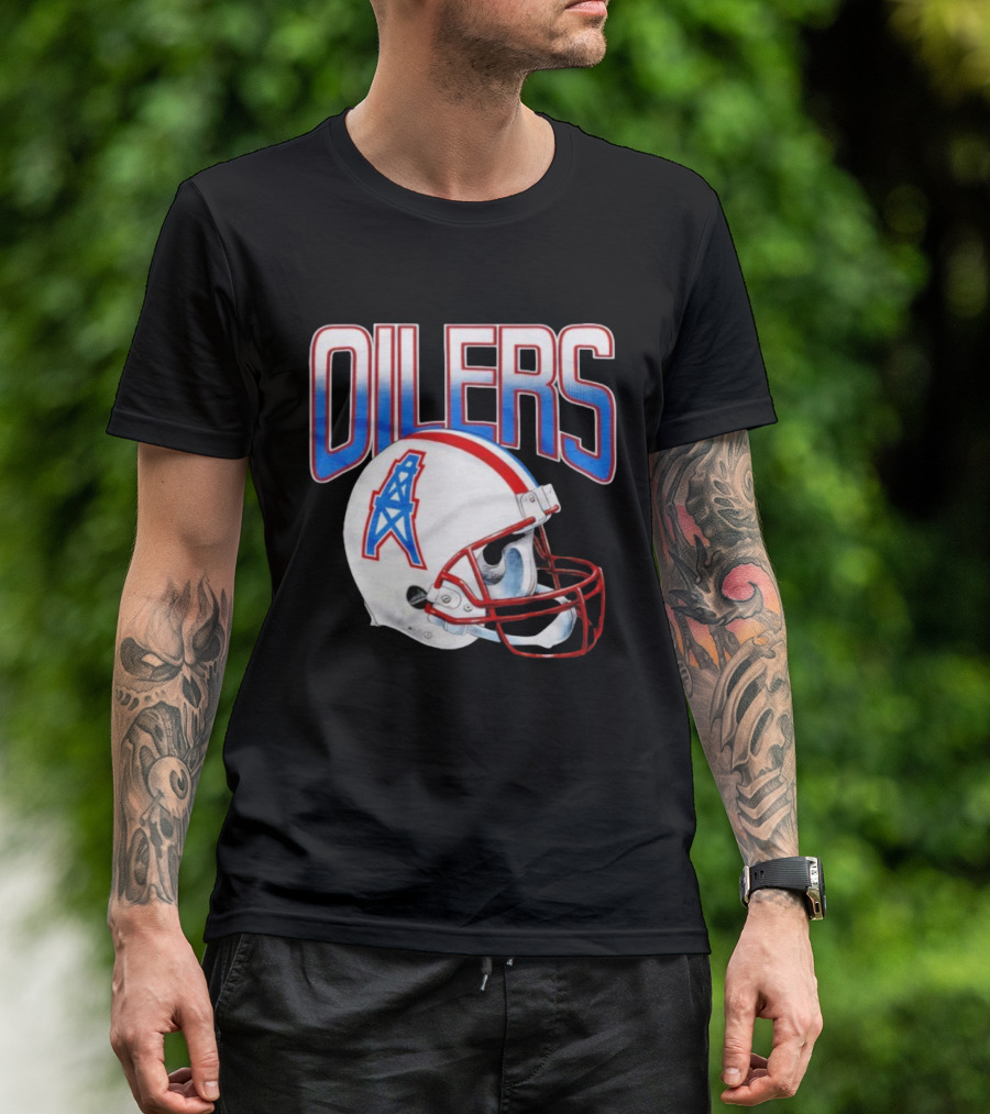Oilers Football Gradient Helmet Classic Logo T-Shirt