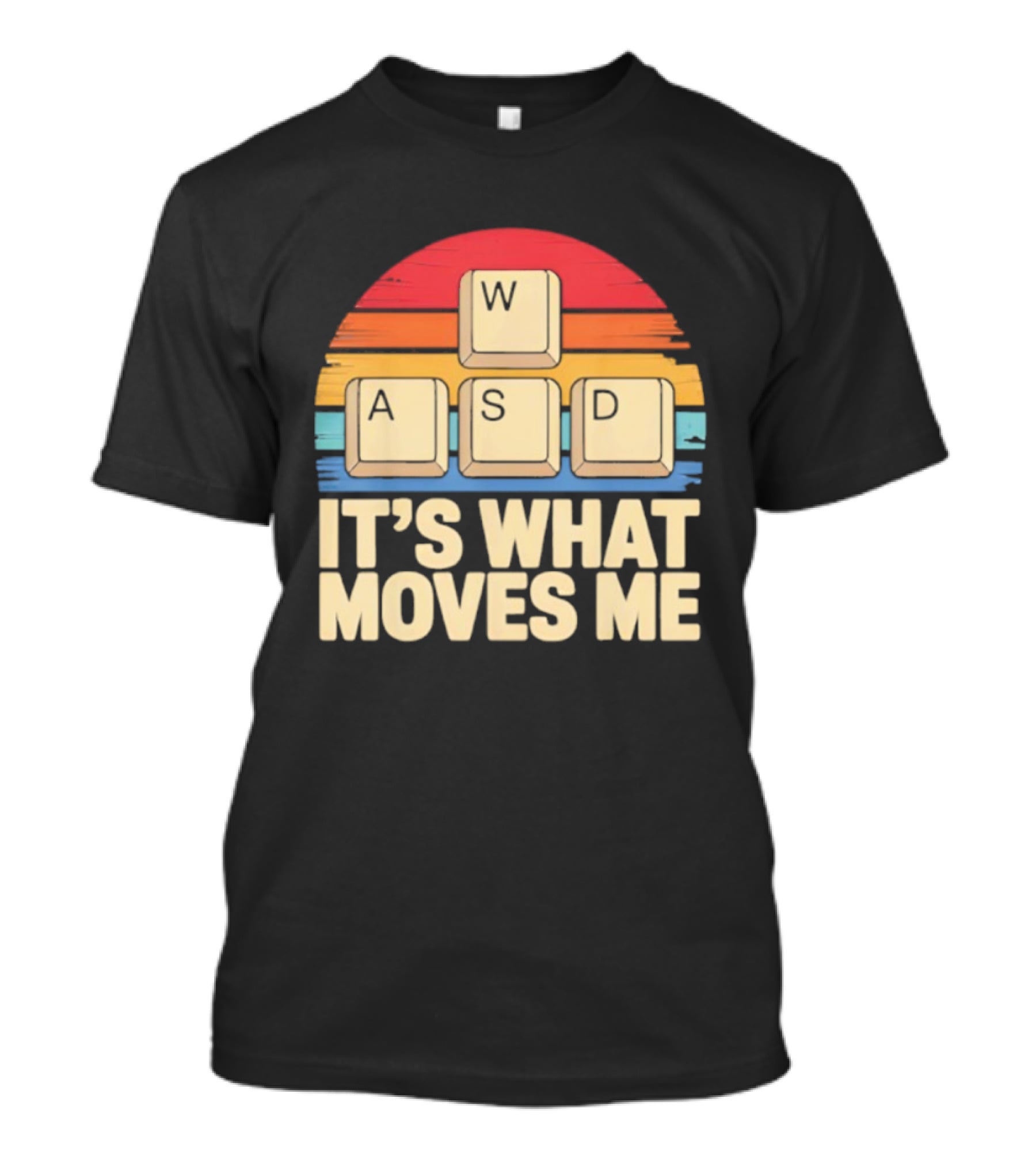Retro WASD It's What Moves Me Gaming Keys Funny PC Gamer T-Shirt