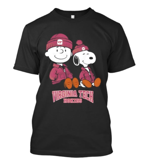 Virginia Tech Hokies Snoopy Charlie Brown Peanuts VT Collaboration T-Shirt