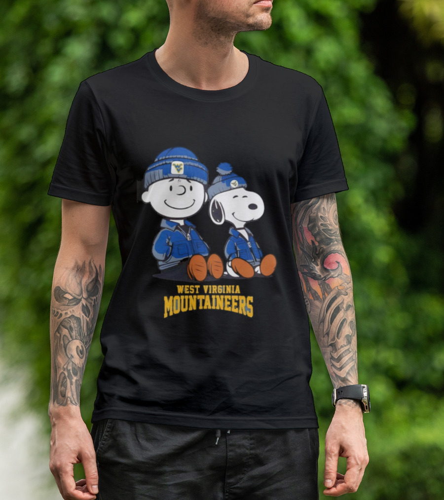 West Virginia Mountaineers Snoopy Charlie Brown Collaboration T-Shirt