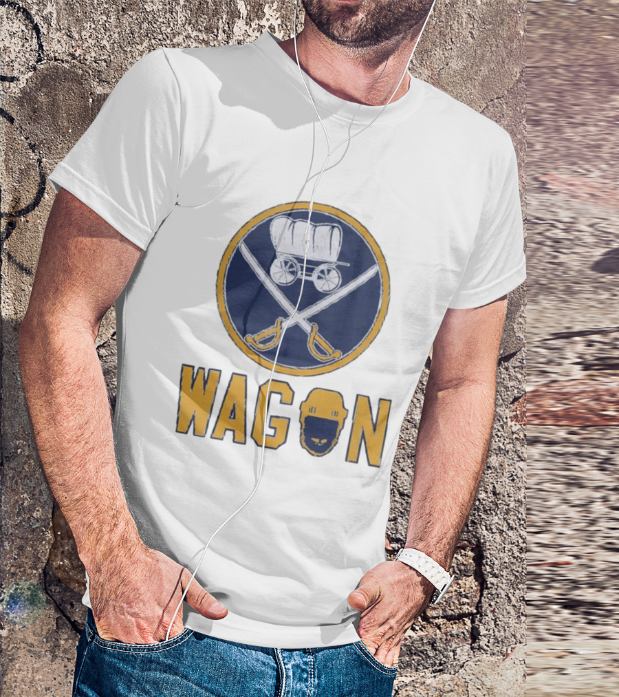Buffalo Sabres Wagon NHL Parody Hockey Team Icon T-Shirt