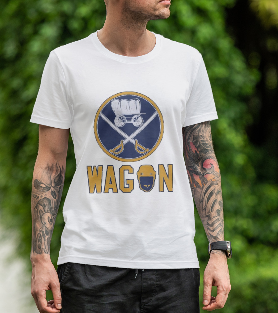 Buffalo Sabres Wagon NHL Parody Hockey Team Icon T-Shirt