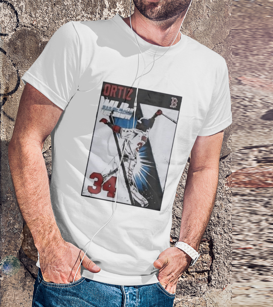 David Ortiz 34 MLB The Show 06 Cover Boston Red Sox Iconic Baseball Legend T-Shirt