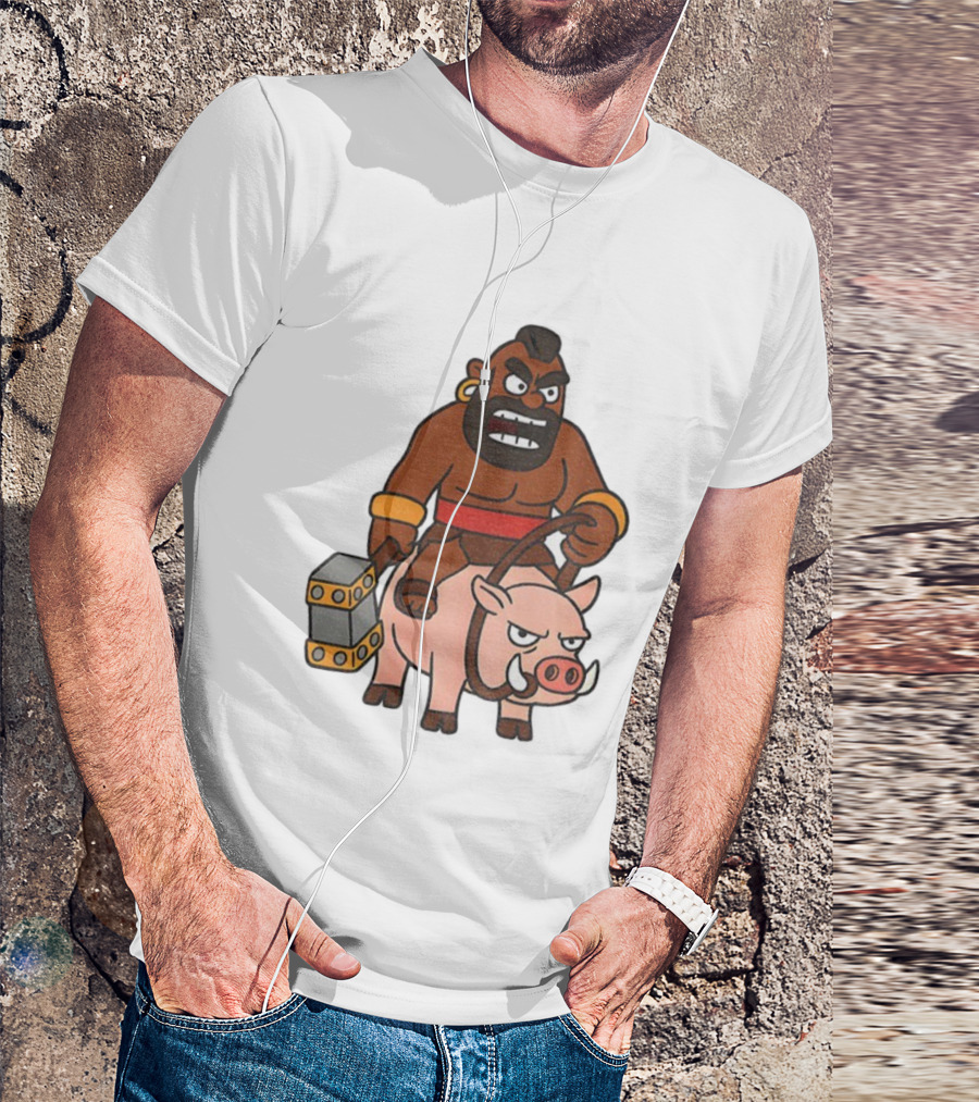 Hog Rider Character From Clash Royale Game T-Shirt