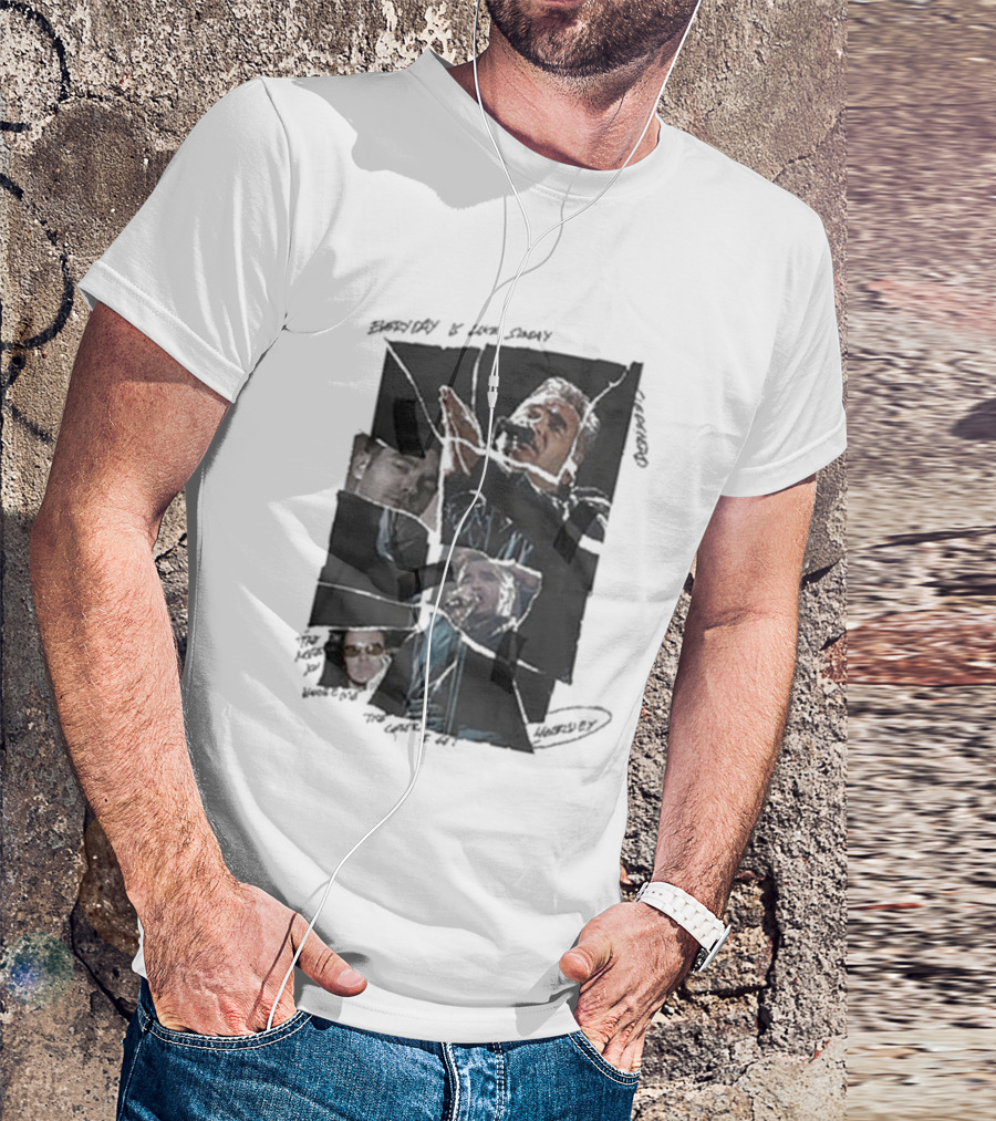 Morrissey Everyday Is Like Sunday Collage Torn Imagery T-Shirt
