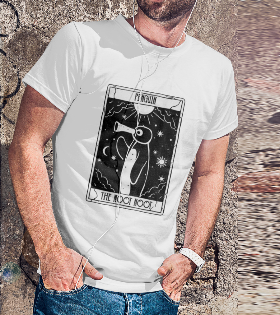Penguin Noot Noot Tarot Card Funny Design T-Shirt