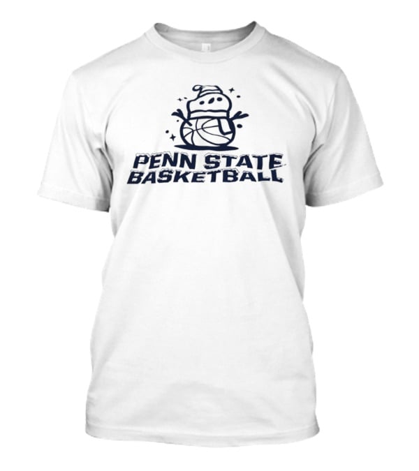 Penn State Basketball Snowman Nittany Lions Holiday Theme T-Shirt