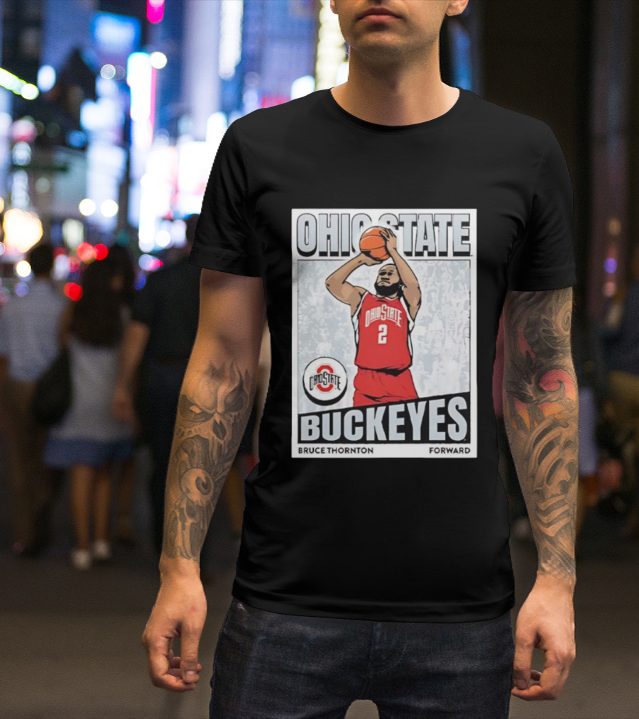 Ohio State Buckeyes Bruce Thornton Basketball Forward Nummer 2 T-Shirt