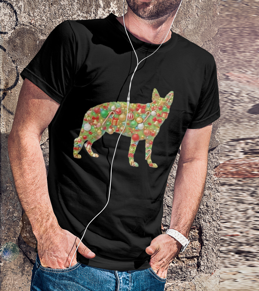 Buddy And Pals Decorative Dog With Christmas Ornament Tree T-Shirt