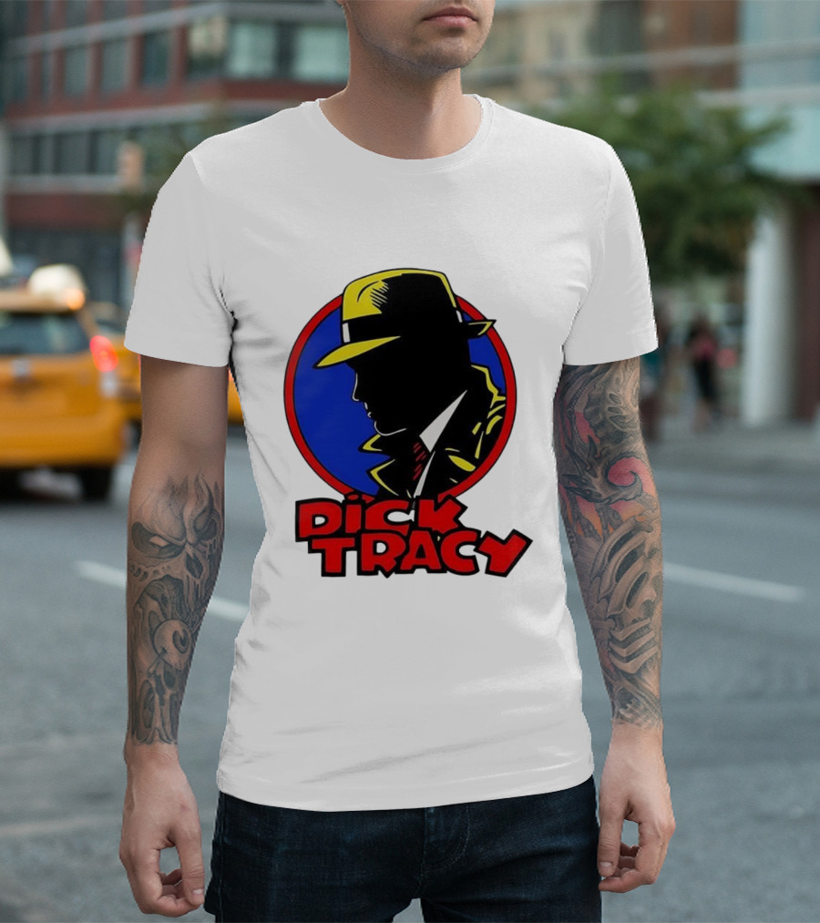 Dick Tracy Vintage Detective Icon Fedora Graphic T-Shirt