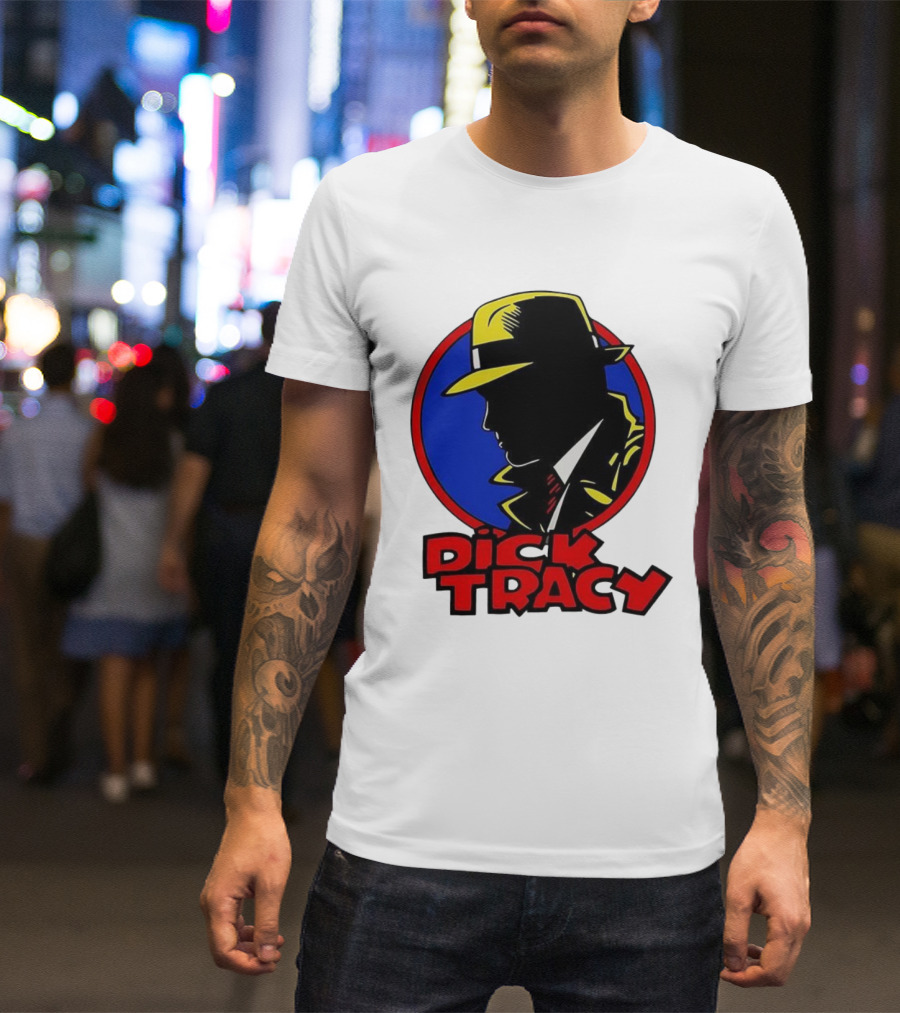 Dick Tracy Vintage Detective Icon Fedora Graphic T-Shirt