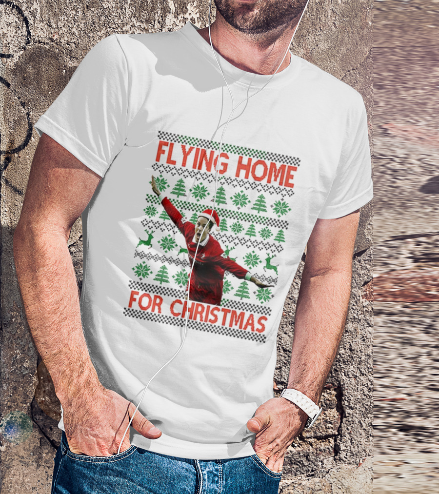 Swindon Town Jan Aage Fjortoft Flying Home For Christmas Ugly Xmas Sweater T-Shirt