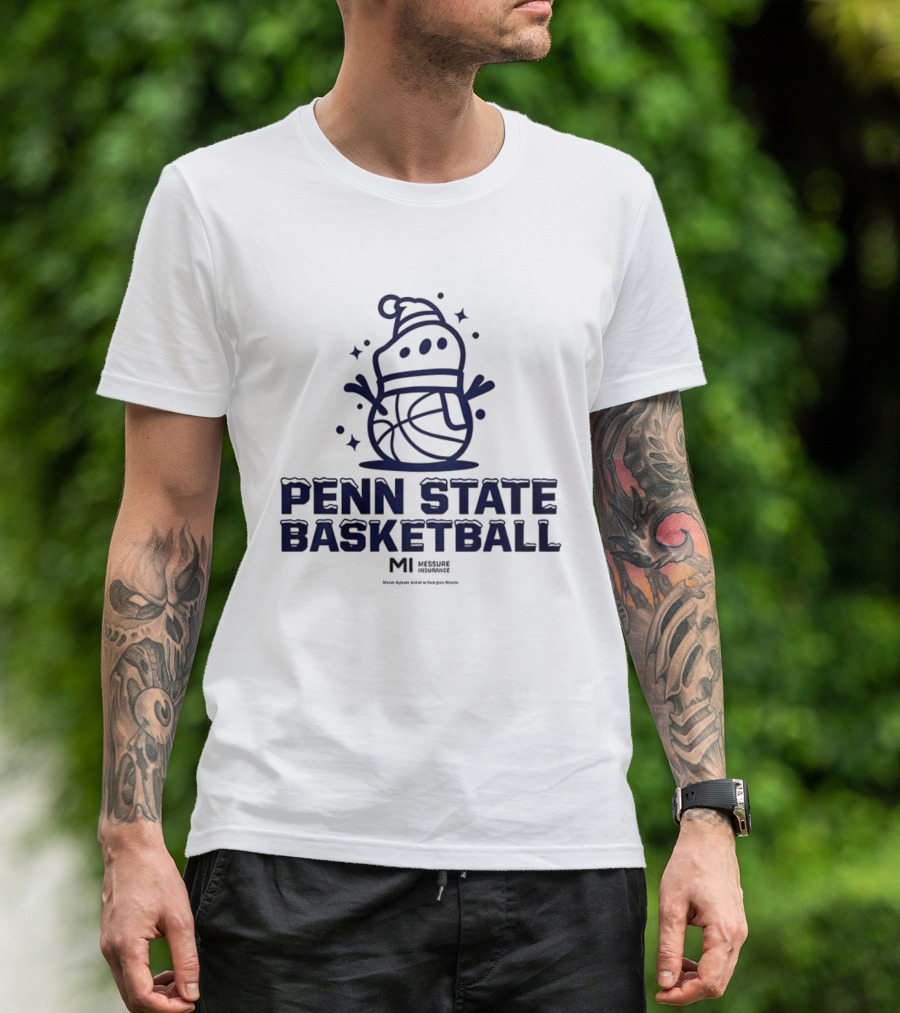Penn State Basketball Snowman Hoops Winter Event 2026 T-Shirt