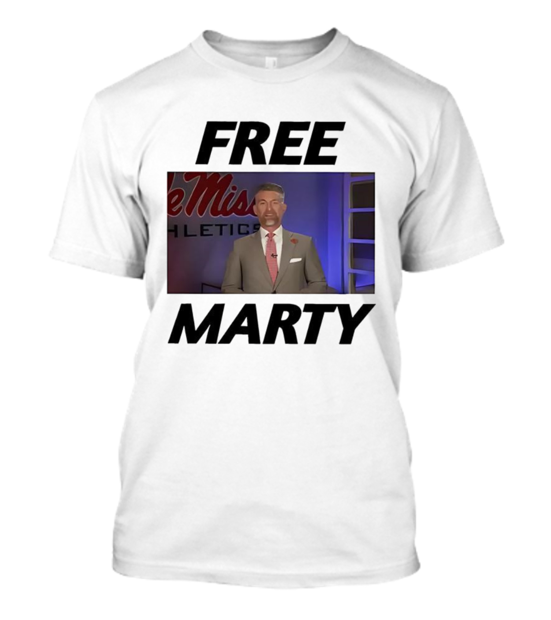 Marty Smith Free Marty Ole Miss Athletics T-Shirt
