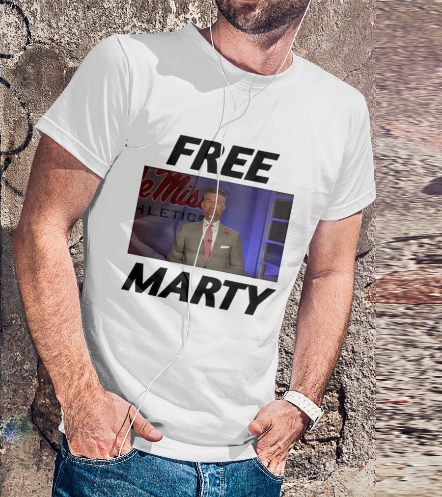 Marty Smith Free Marty Ole Miss Athletics T-Shirt