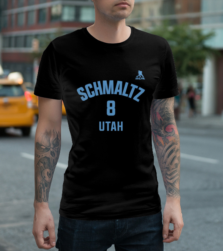 SCHMALTZ 8 UTAH NHLPA Mammoth Ice Hockey T-Shirt