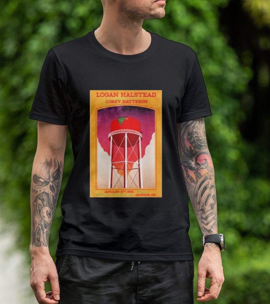 Logan Halstead Corey Matteson Rowdy's Smokehouse Jackson Ohio January 16 2026 T-Shirt