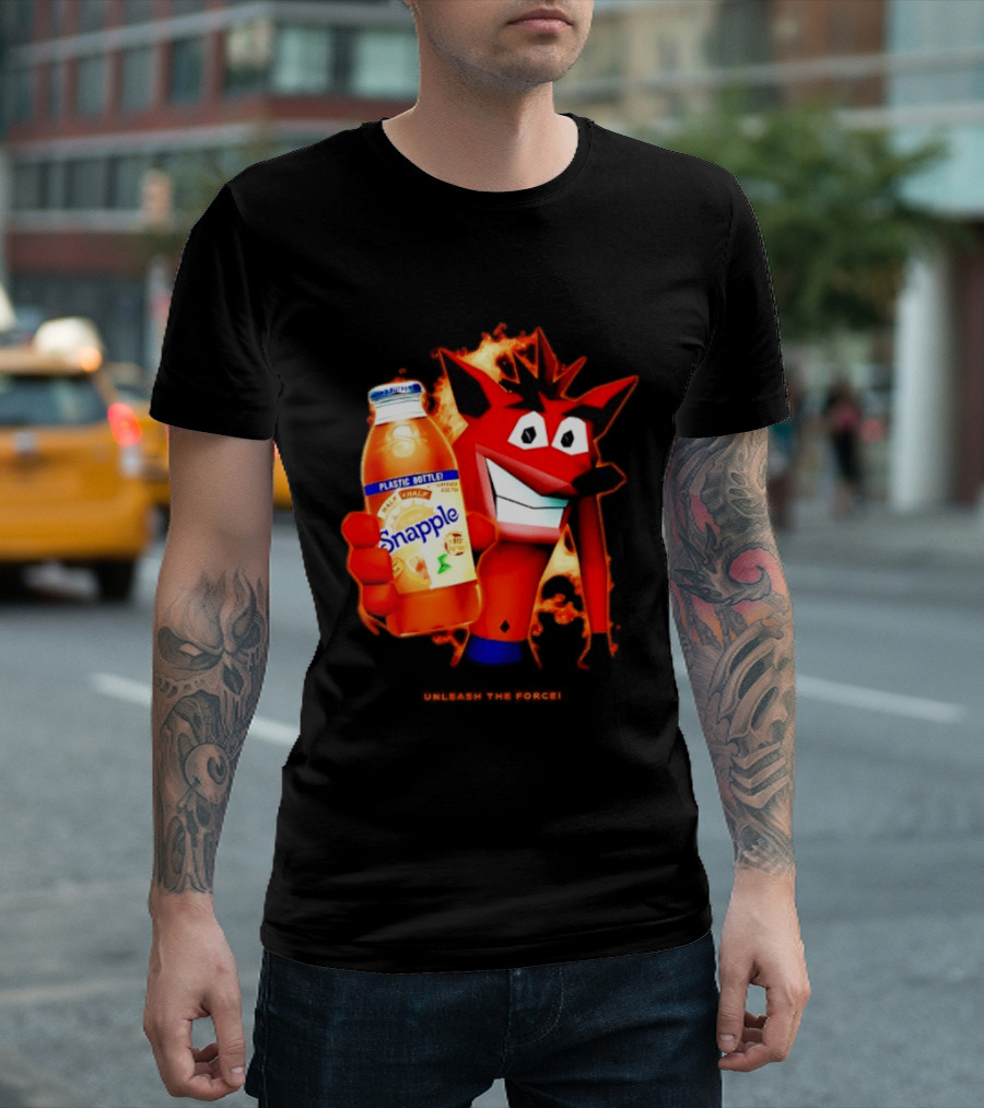 Crash Bandicoot Holding Snapple Retro 90s T-Shirt