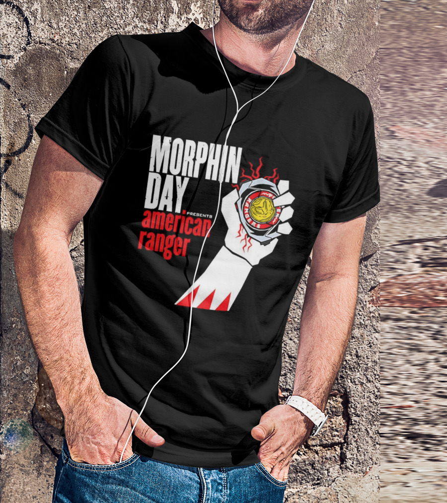 Power Rangers Morphin Day Presents American Ranger Power Coin Action T-Shirt