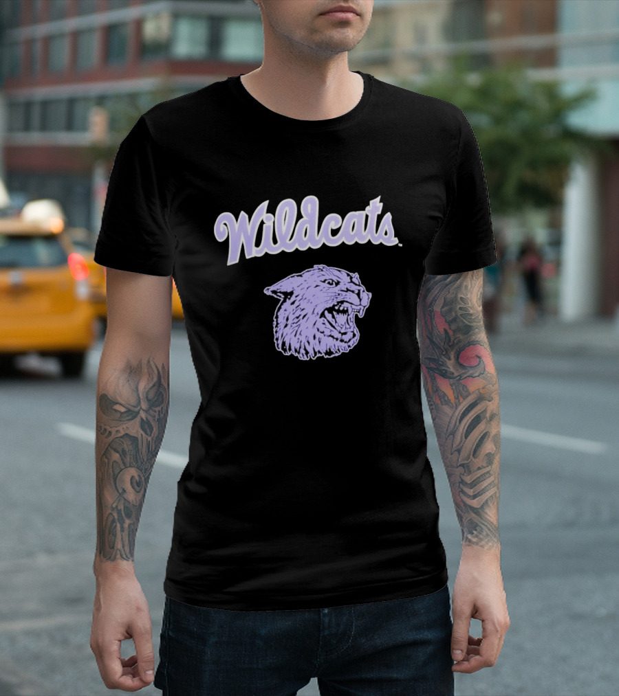 Wildcats Wildcat Head Purple T-Shirt