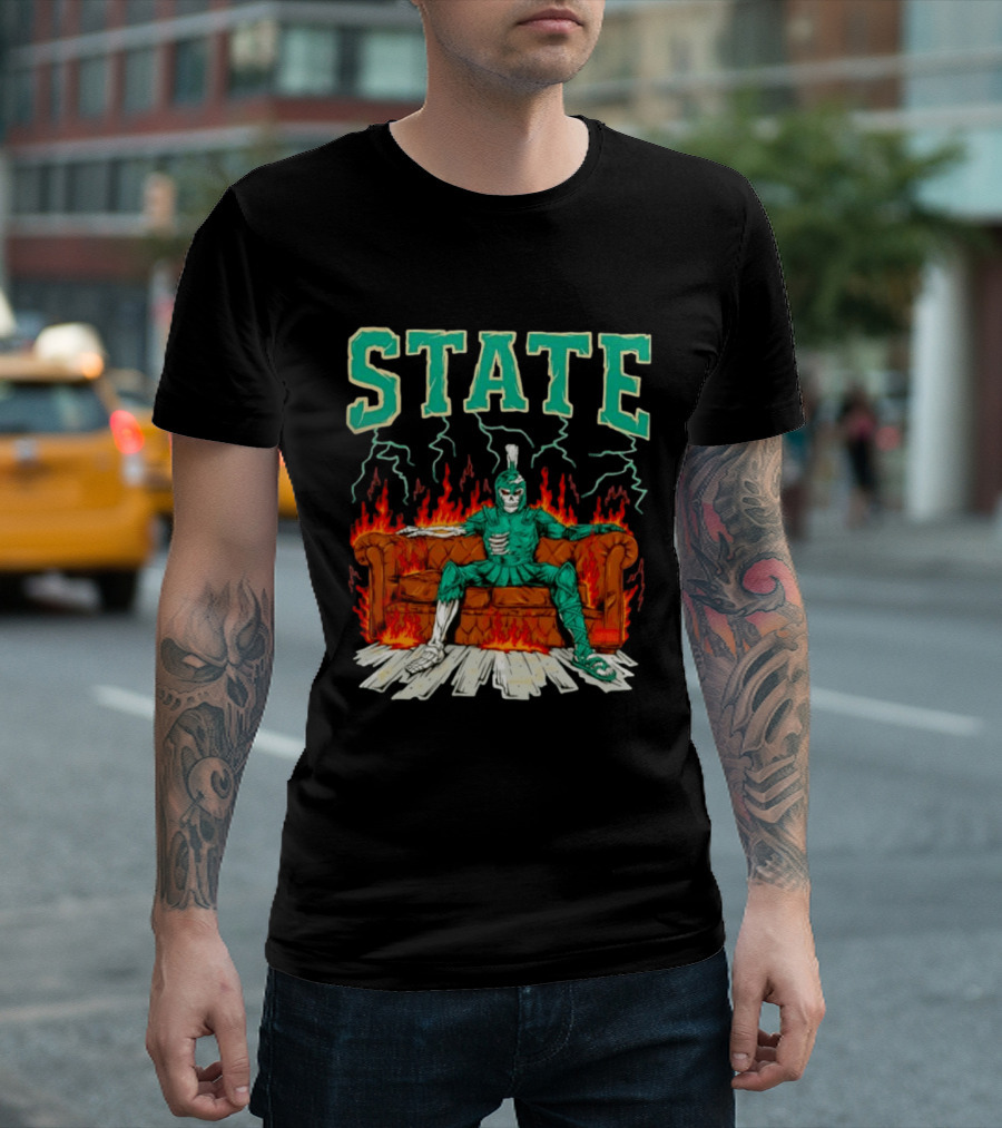 STATE Burning Couch Spartan T-Shirt