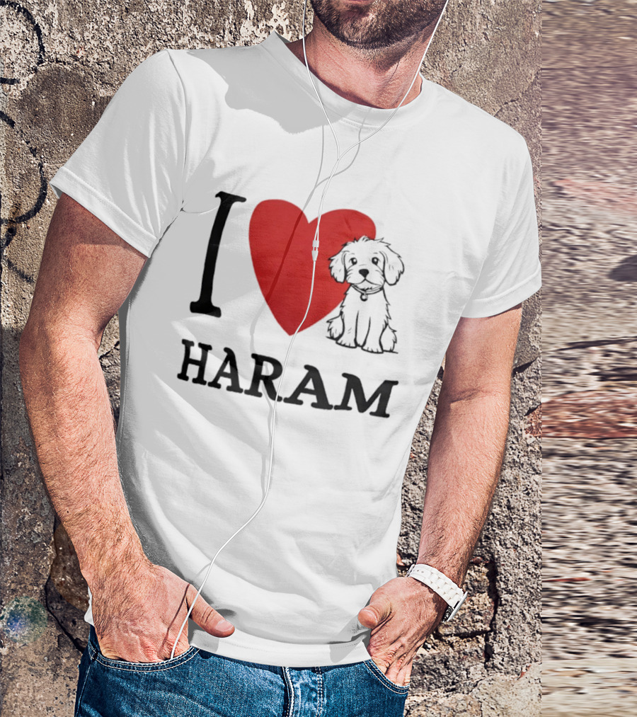 I Love Haram Cute Dog Heart T-Shirt