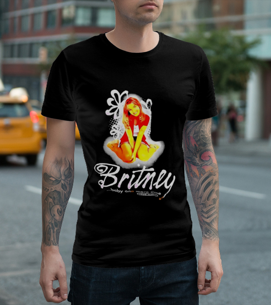 Britney Baby One More Time Tour 1999 Iconic Pop Star Fashion T-Shirt