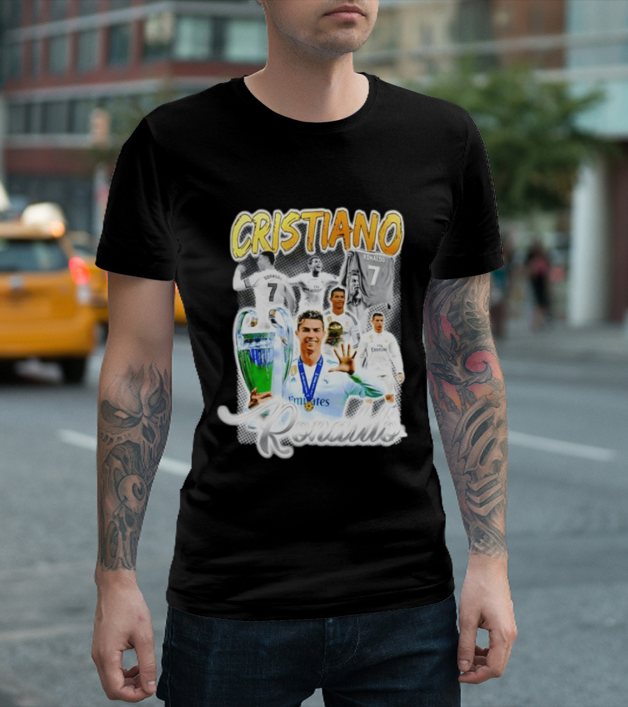Cristiano Ronaldo 7 Real Madrid UEFA Champions League T-Shirt