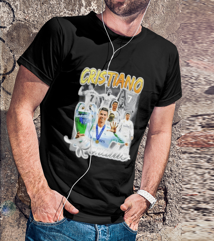 Cristiano Ronaldo 7 Real Madrid UEFA Champions League T-Shirt