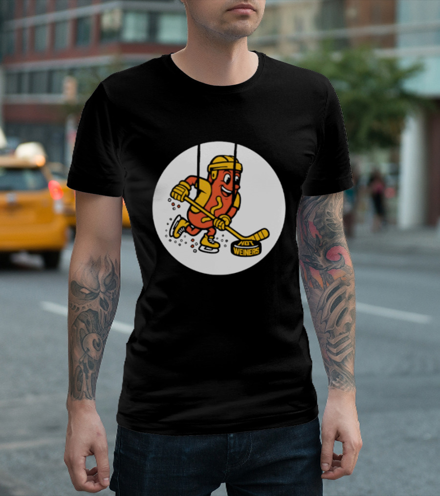Providence Bruins Hot Dog Hockey Wieners Fun Sports T-Shirt