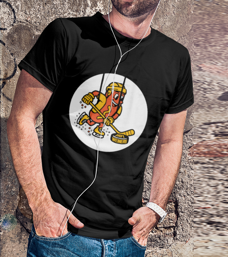 Providence Bruins Hot Dog Hockey Wieners Fun Sports T-Shirt