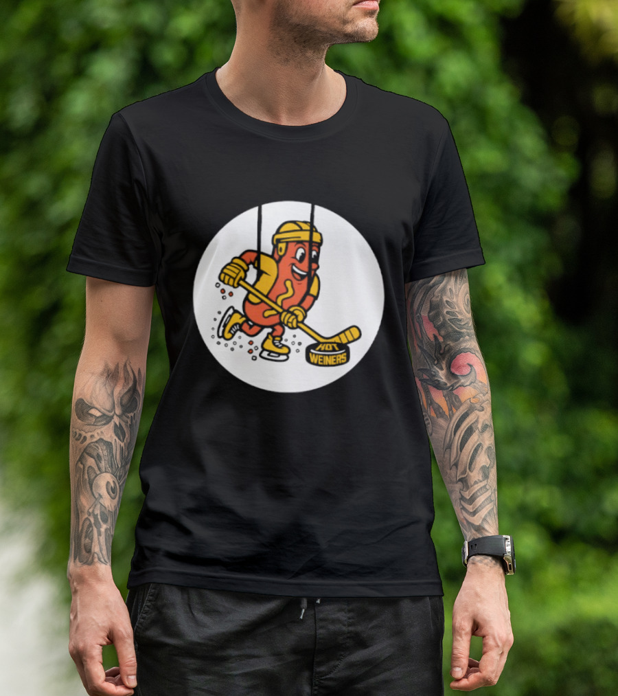 Providence Bruins Hot Dog Hockey Wieners Fun Sports T-Shirt