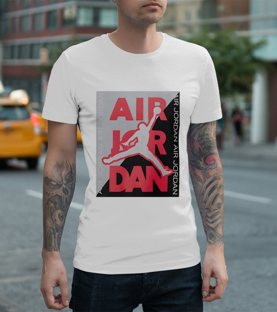 Air Jordan Repeat Jump Silhouette Red And Black T-Shirt