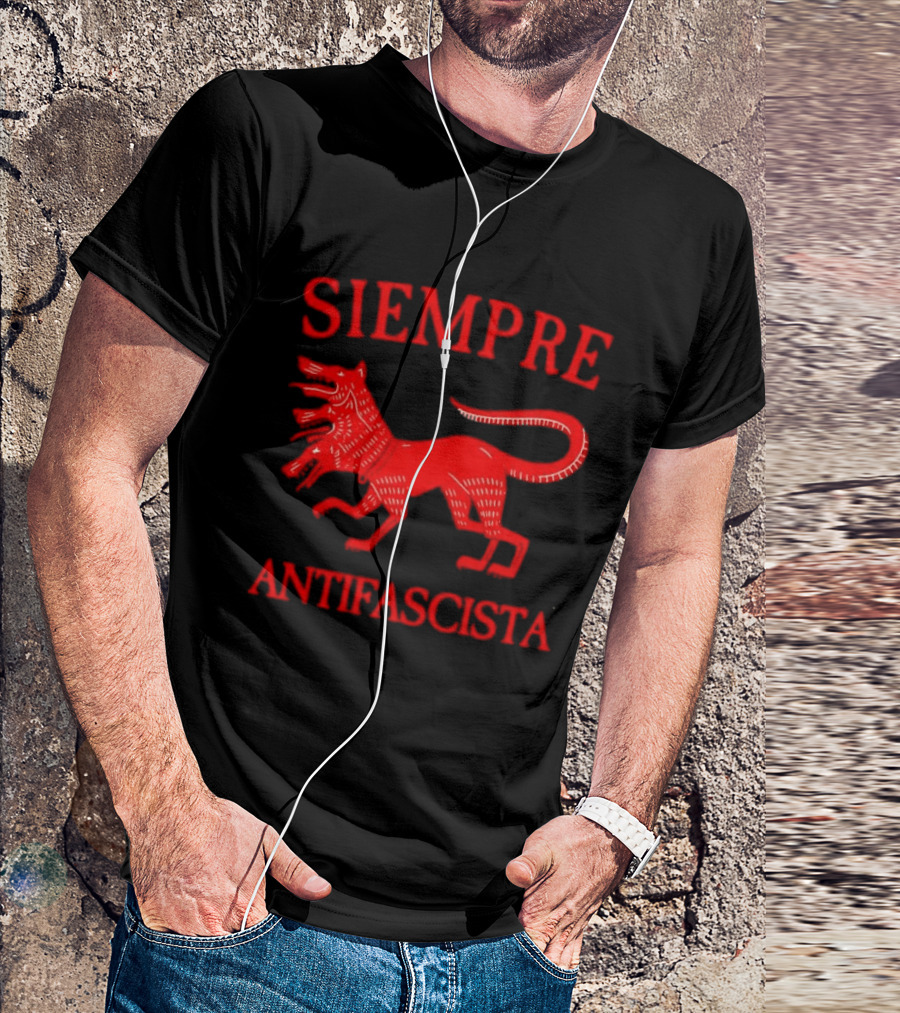 Siempre Antifascista Three Headed Dog Cerberus T-Shirt