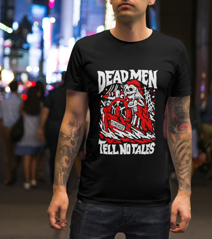 Dead Men Tell No Tales Skeleton Pirate Wheel T-Shirt
