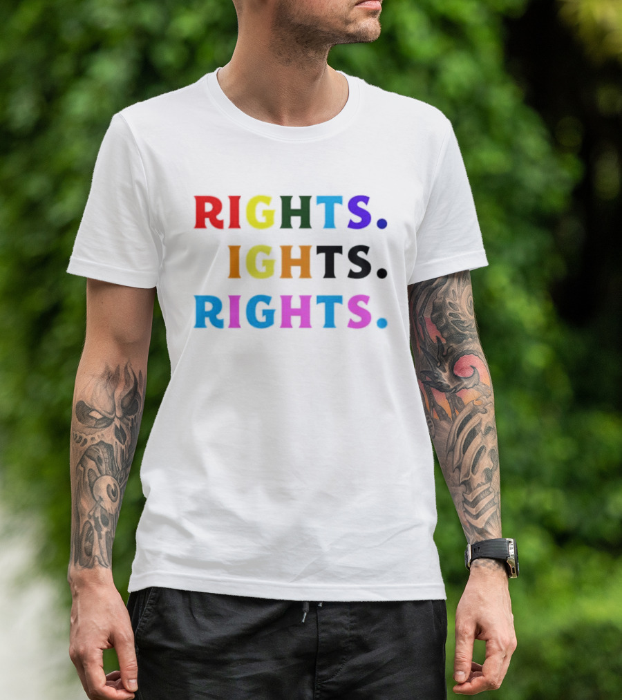 LGBT Rights Rights Rights Rainbow Pride T-Shirt