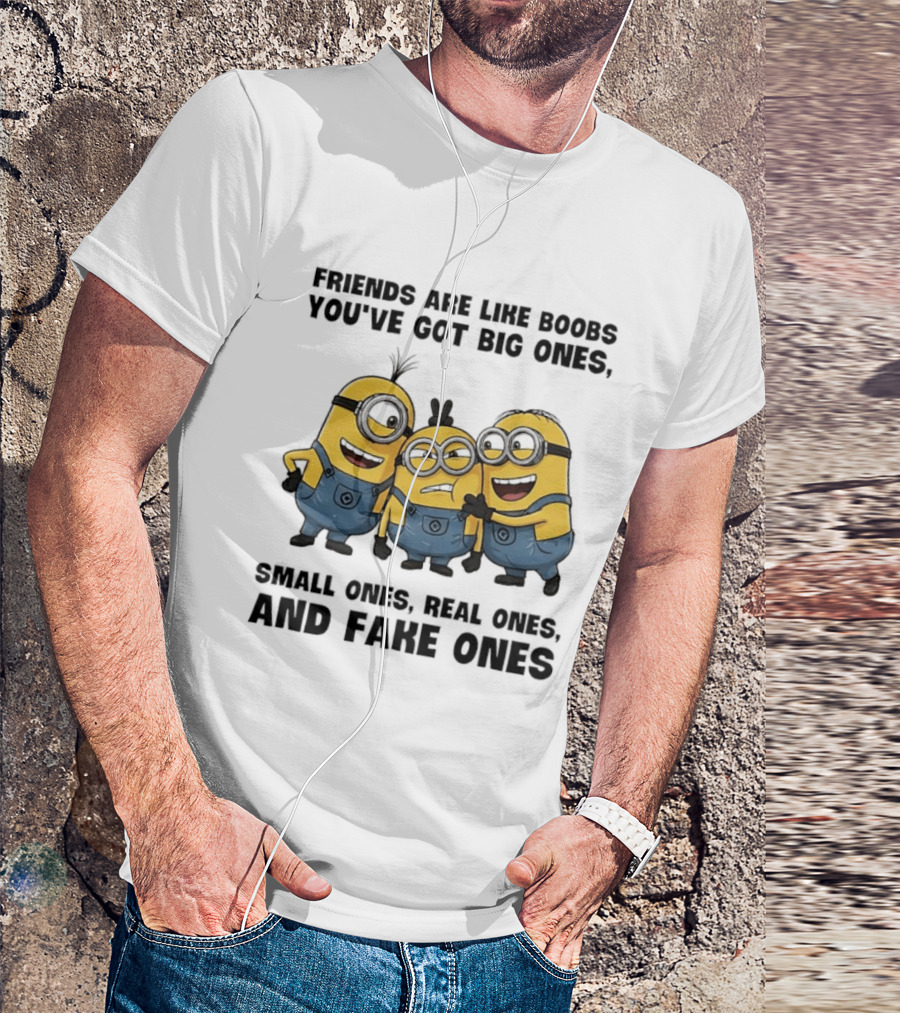 Minions Friends Big Ones Small Ones Real Ones Fake Ones T-Shirt