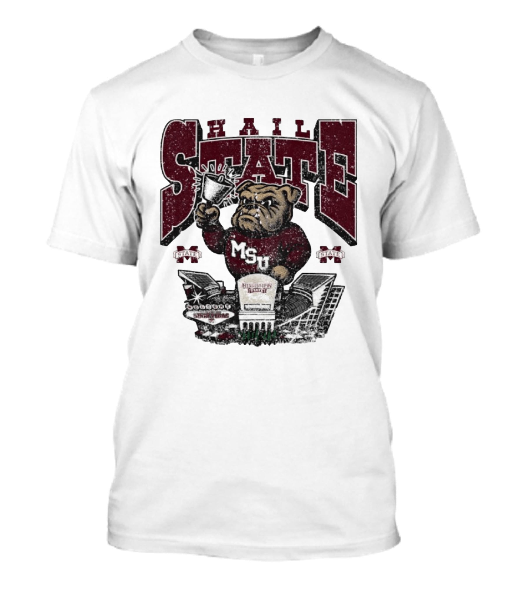 Hail State MSU Mississippi State Bulldogs Stadium Cowbell T-Shirt