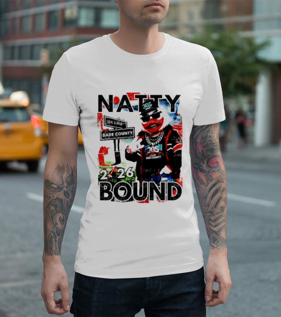 Natty Bound 2026 Miami Hurricanes Sebastian The Ibis Dade County Da Crib 305 T-Shirt