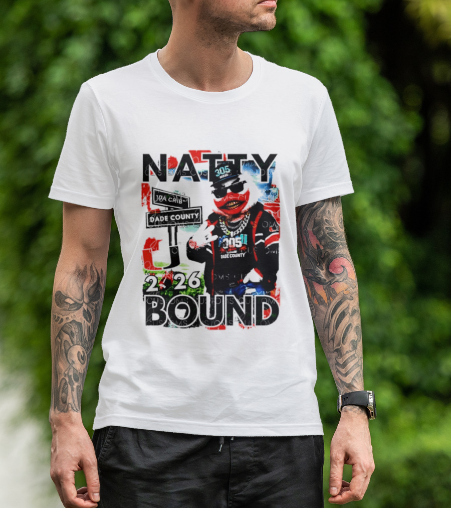 Natty Bound 2026 Miami Hurricanes Sebastian The Ibis Dade County Da Crib 305 T-Shirt