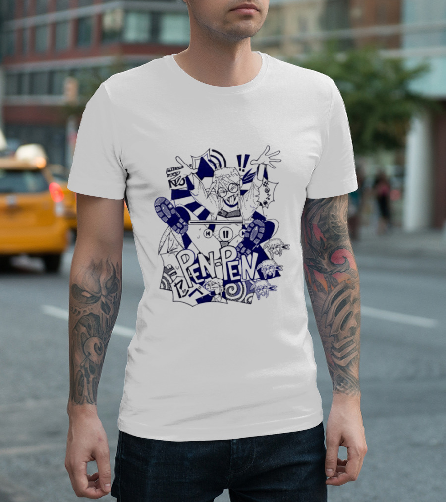 Pen Pen Playback Vibrant Comic Style Exclamation Fun T-Shirt