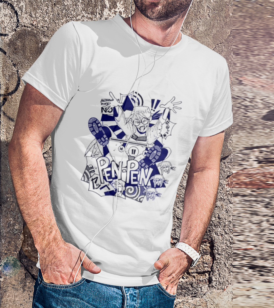 Pen Pen Playback Vibrant Comic Style Exclamation Fun T-Shirt