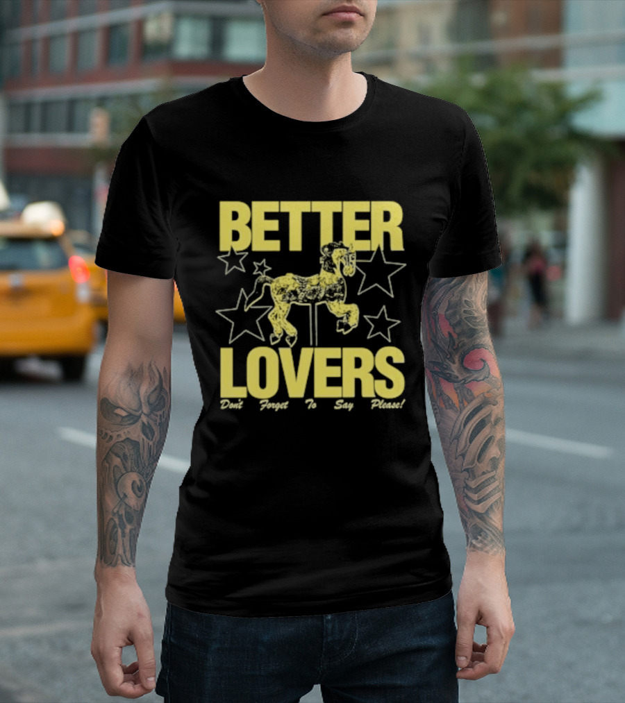 Better Lovers Say Please Stars Carousel T-Shirt