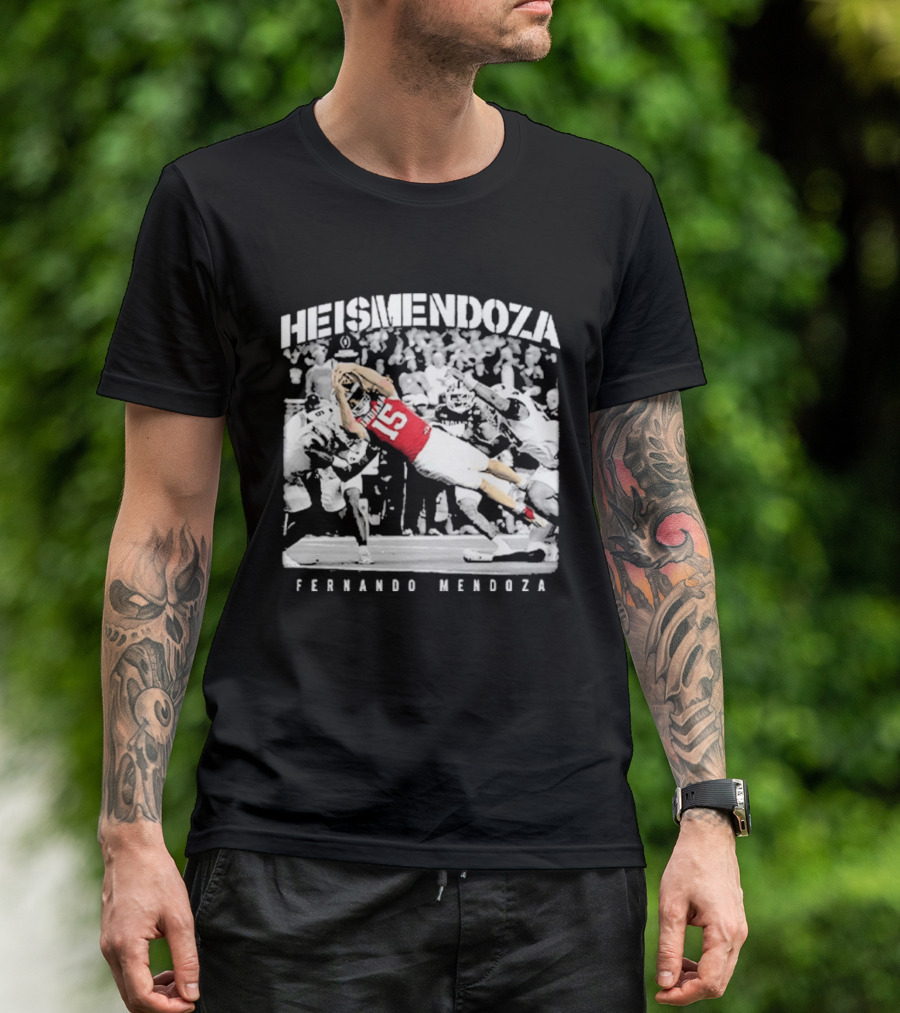 HEISMENDOZA Fernando Mendoza Football Diving Catch T-Shirt