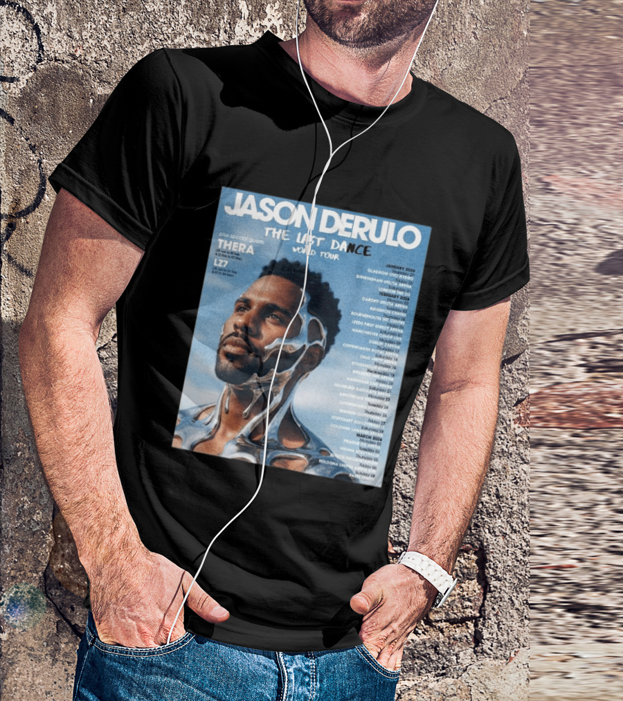 Jason Derulo The Last Dance World Tour 2026 Schedule Tour Dates T-Shirt
