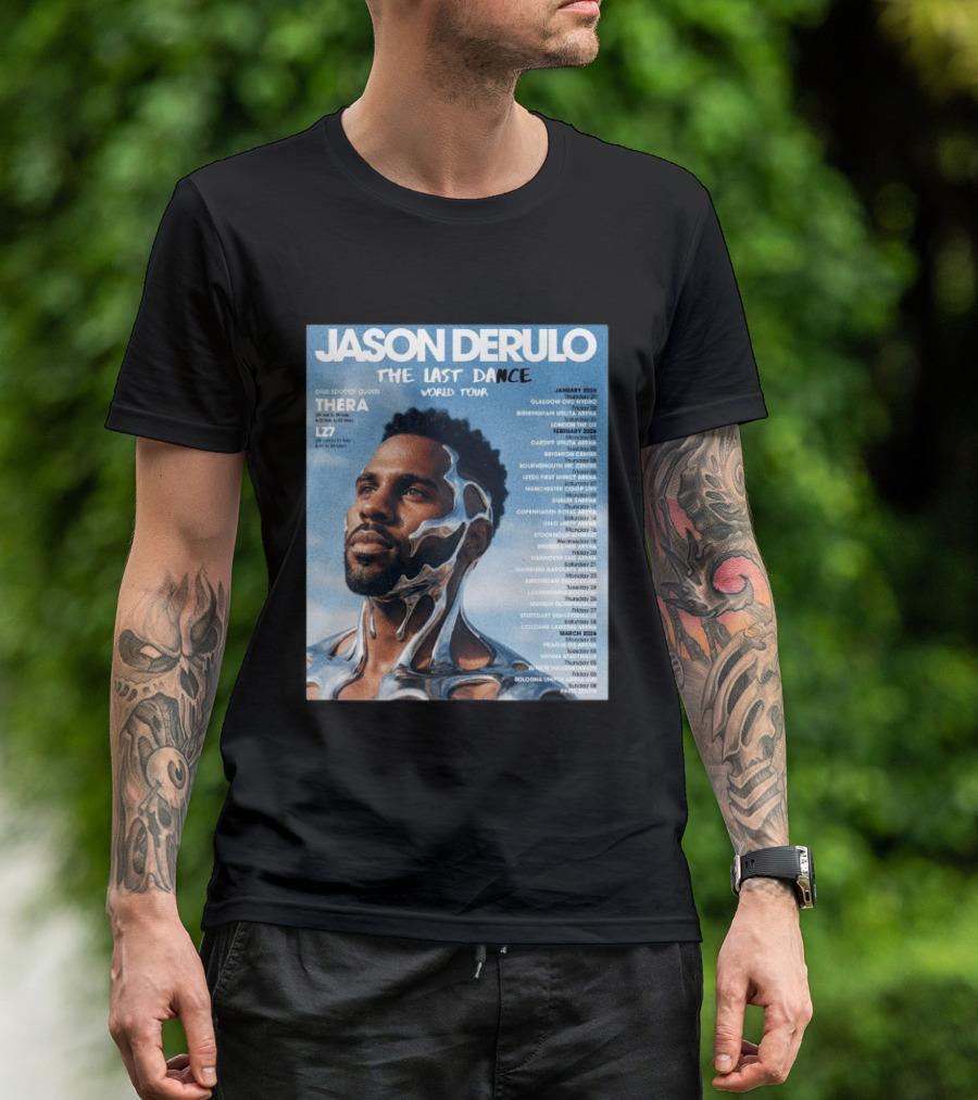 Jason Derulo The Last Dance World Tour 2026 Schedule Tour Dates T-Shirt